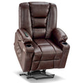 Petit fauteuil inclinable de massage et chauffant électrique à hauteur réglable, adapté aux personnes âgées de petite taille, en cuir artificiel.