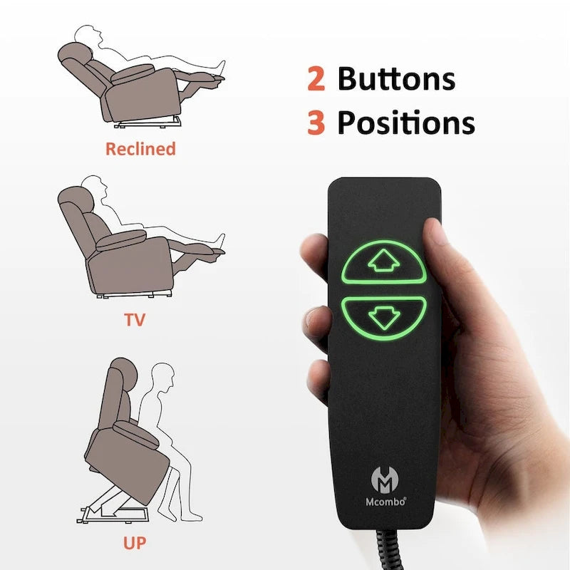 Petit fauteuil inclinable de massage et chauffant électrique à hauteur réglable, adapté aux personnes âgées de petite taille, en cuir artificiel.