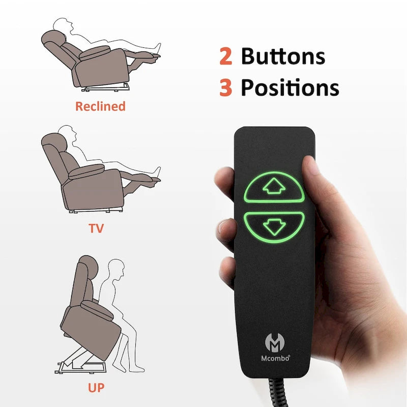 Petit fauteuil inclinable de massage et chauffant électrique à hauteur réglable, adapté aux personnes âgées de petite taille, en cuir artificiel.