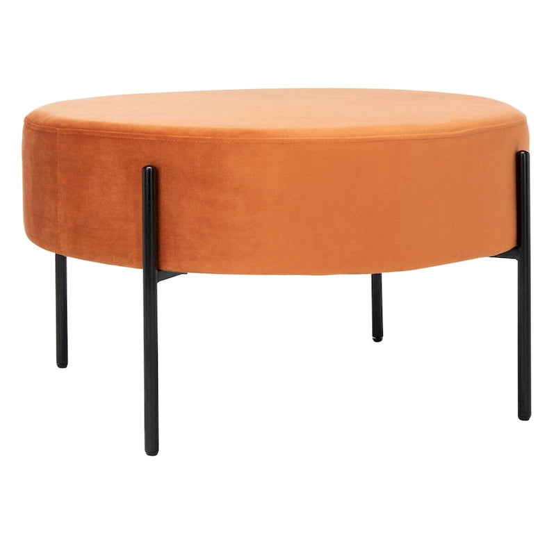 Repose-pieds rond en velours pour cocktail