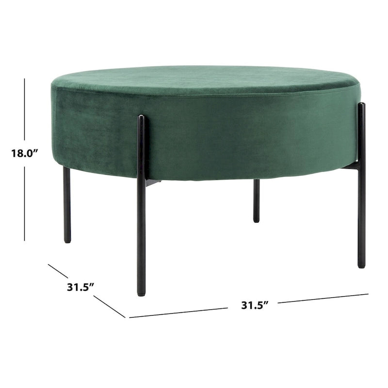 Repose-pieds rond en velours pour cocktail