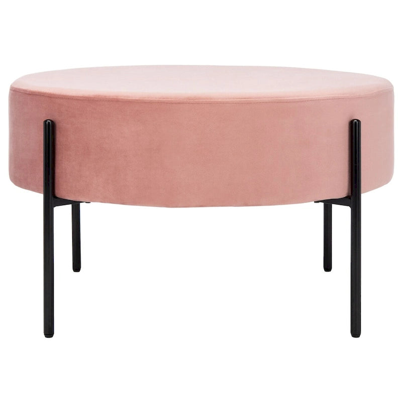 Repose-pieds rond en velours pour cocktail