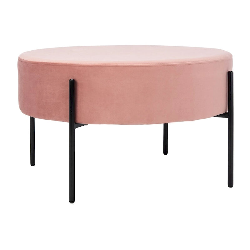 Repose-pieds rond en velours pour cocktail