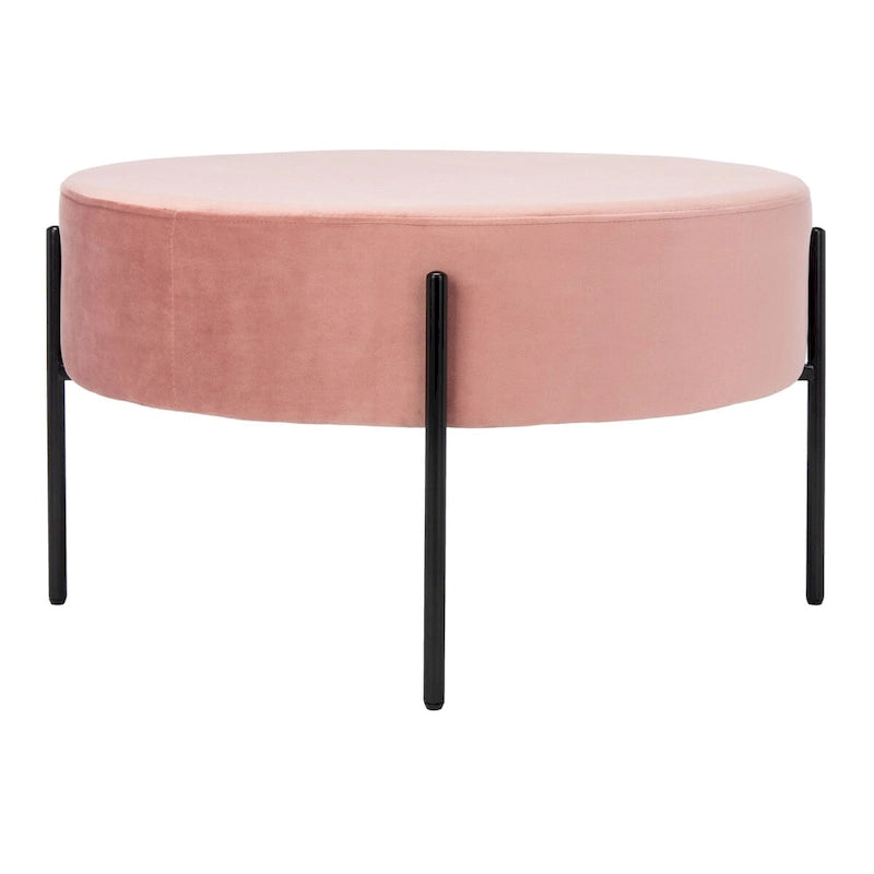 Repose-pieds rond en velours pour cocktail