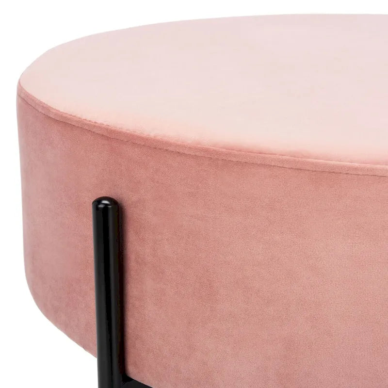 Repose-pieds rond en velours pour cocktail