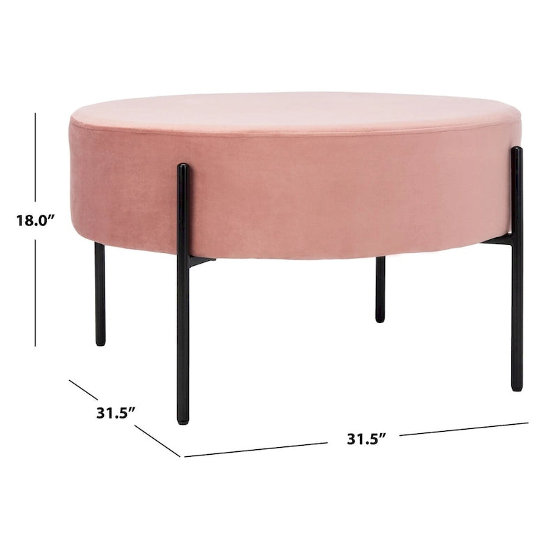 Repose-pieds rond en velours pour cocktail
