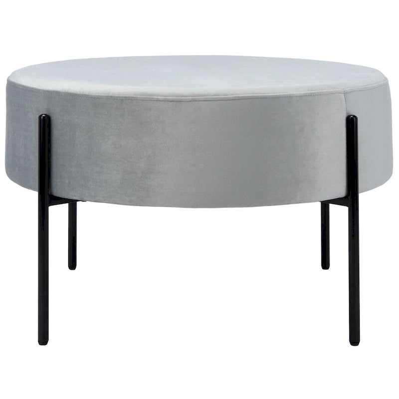 Repose-pieds rond en velours pour cocktail