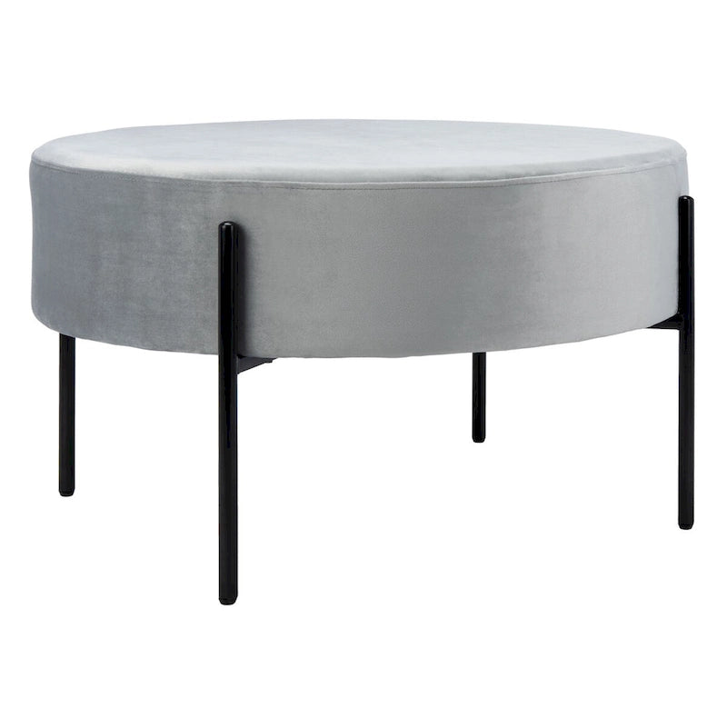 Repose-pieds rond en velours pour cocktail