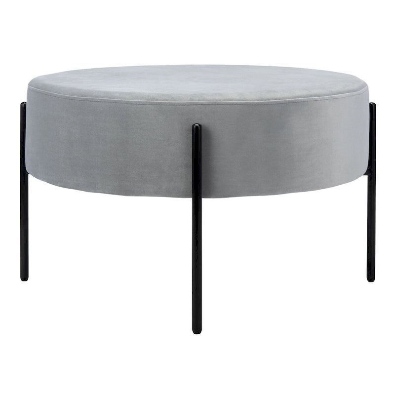 Repose-pieds rond en velours pour cocktail