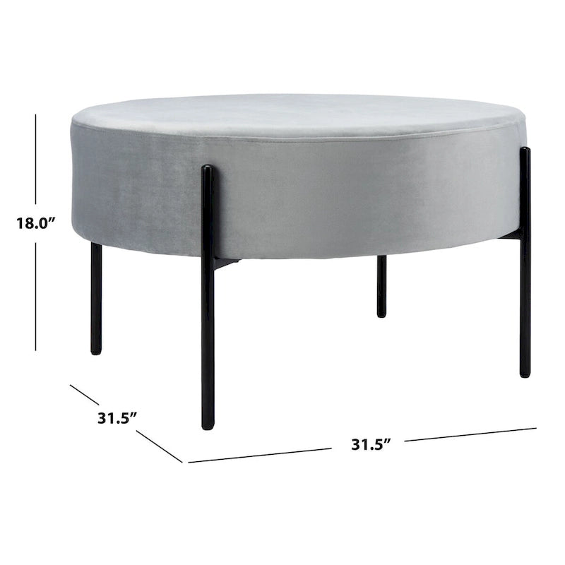 Repose-pieds rond en velours pour cocktail