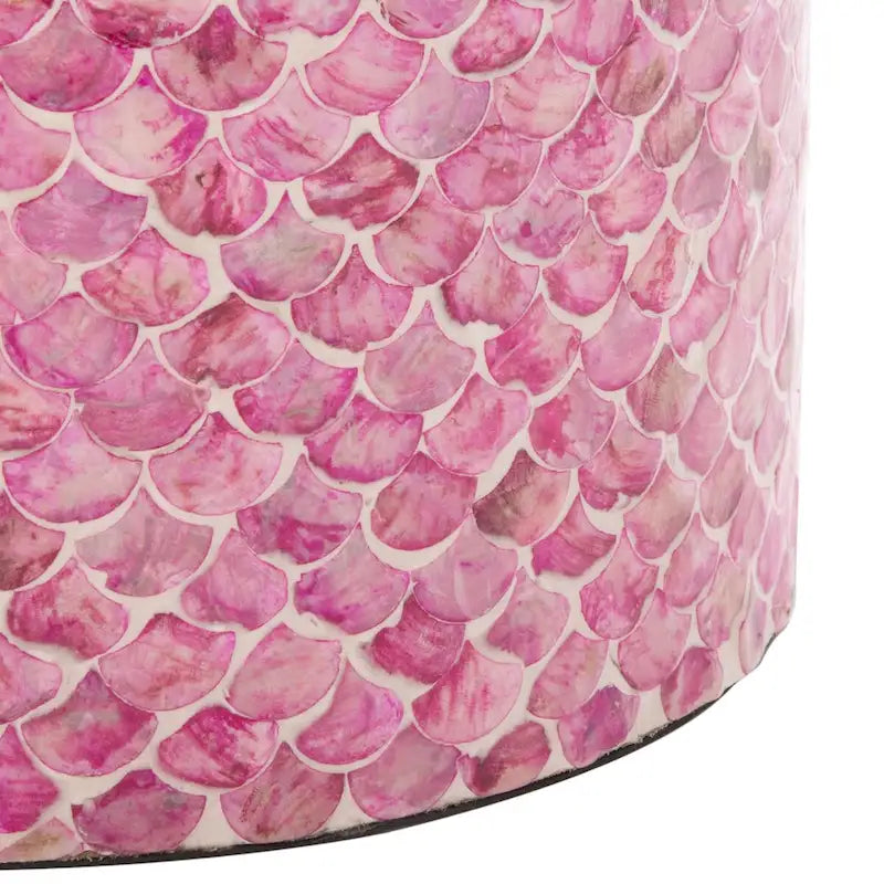 Table d'appoint ronde rose foncé - 35 cm de large x 35 cm de long x 50 cm de haut - 35,5 cm de large x 35,5 cm de profondeur x 51 cm de haut