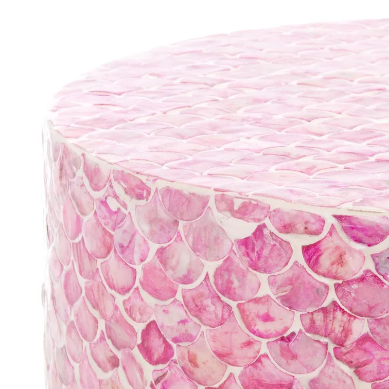 Table d'appoint ronde rose foncé - 35 cm de large x 35 cm de long x 50 cm de haut - 35,5 cm de large x 35,5 cm de profondeur x 51 cm de haut