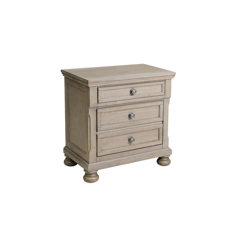 Ensemble de chambre à coucher gris moderne avec lit plateforme de rangement style traîneau