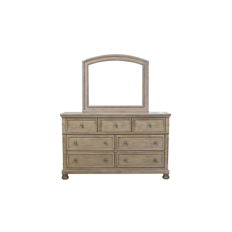 Ensemble de chambre à coucher gris moderne avec lit plateforme de rangement style traîneau