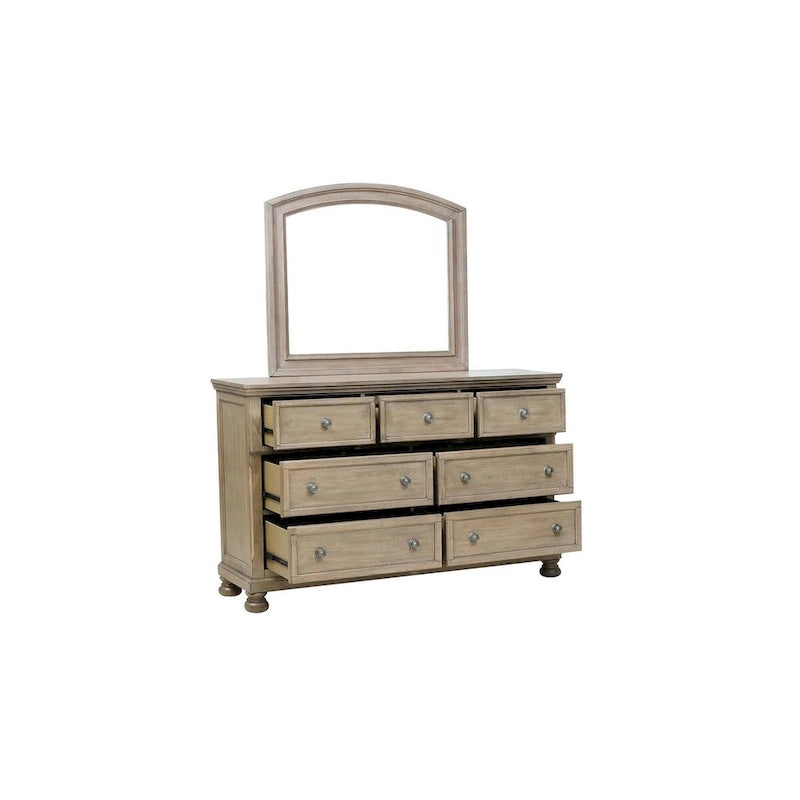 Ensemble de chambre à coucher gris moderne avec lit plateforme de rangement style traîneau