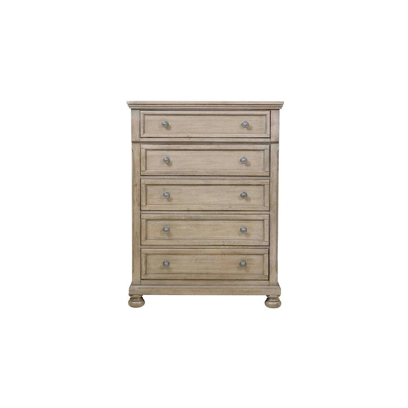 Ensemble de chambre à coucher gris moderne avec lit plateforme de rangement style traîneau
