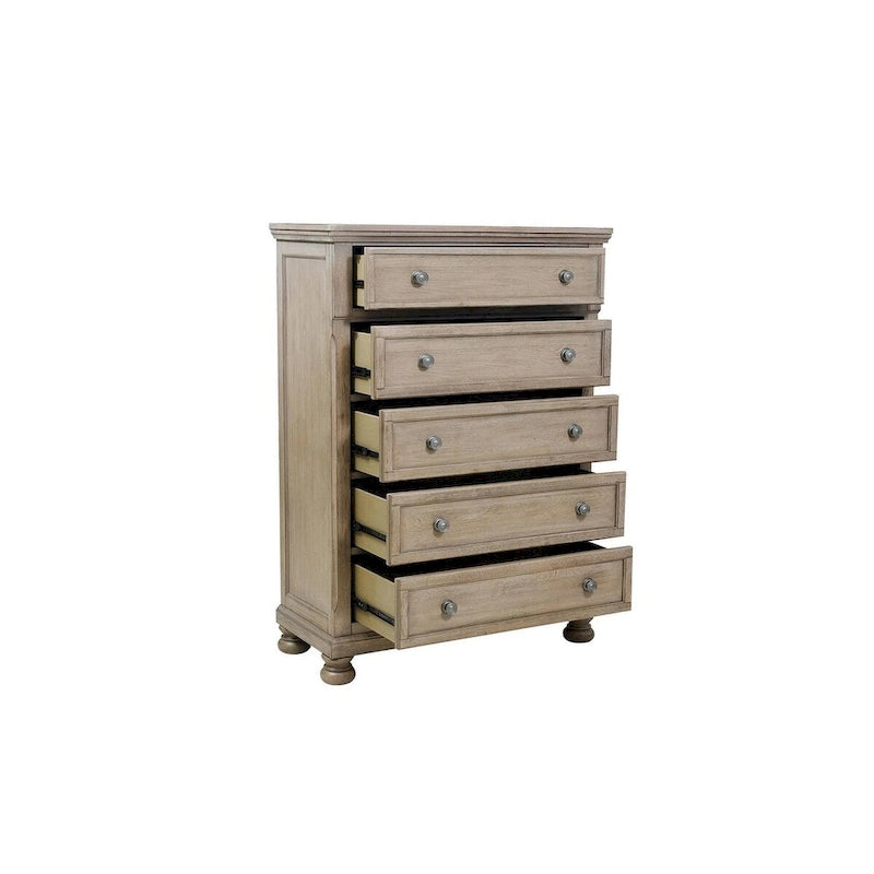 Ensemble de chambre à coucher gris moderne avec lit plateforme de rangement style traîneau