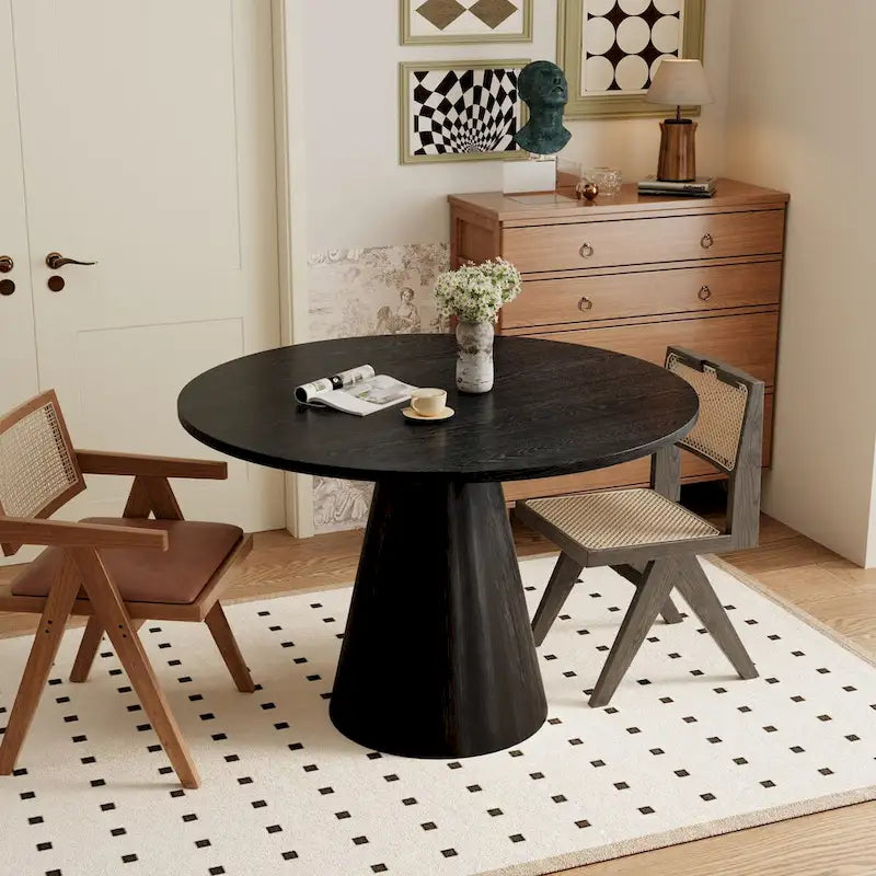 Table à manger ronde rétro