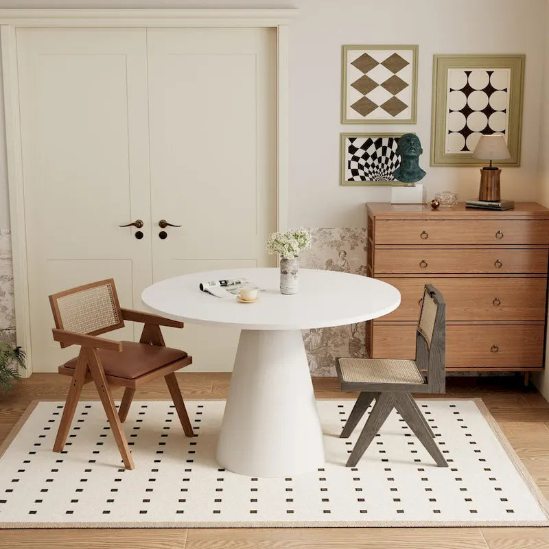 Table à manger ronde rétro