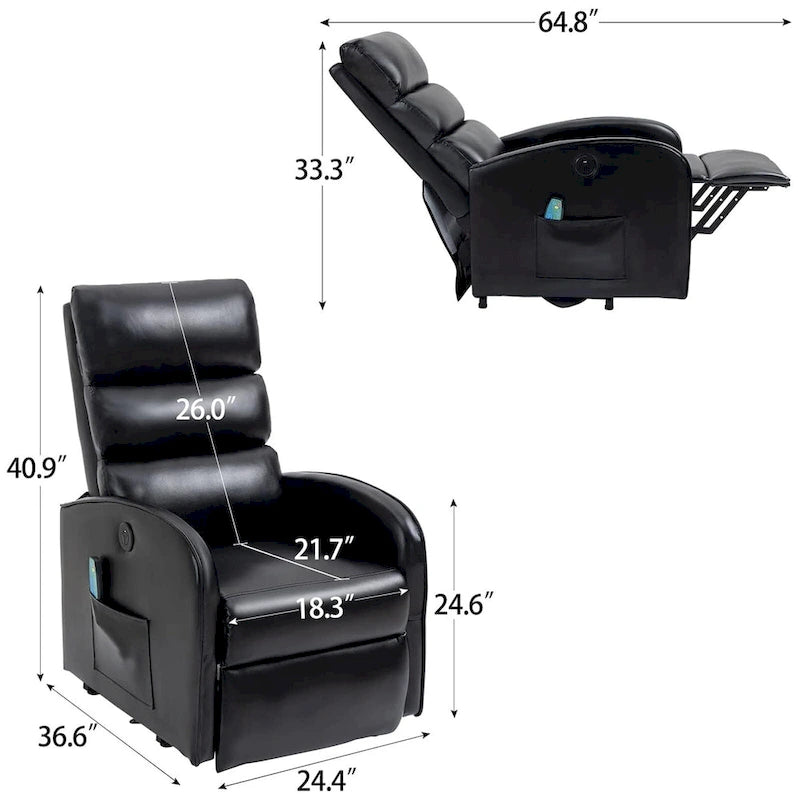 Fauteuil de massage électrique réglable en hauteur/fauteuil inclinable électrique moderne