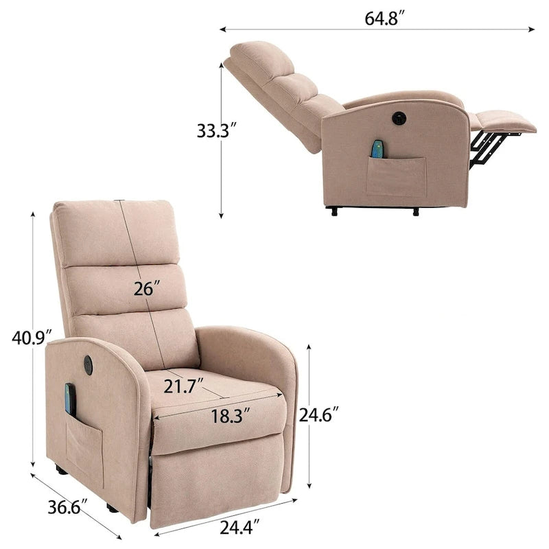 Fauteuil de massage électrique réglable en hauteur/fauteuil inclinable électrique moderne