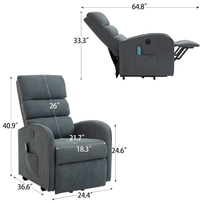 Fauteuil de massage électrique réglable en hauteur/fauteuil inclinable électrique moderne