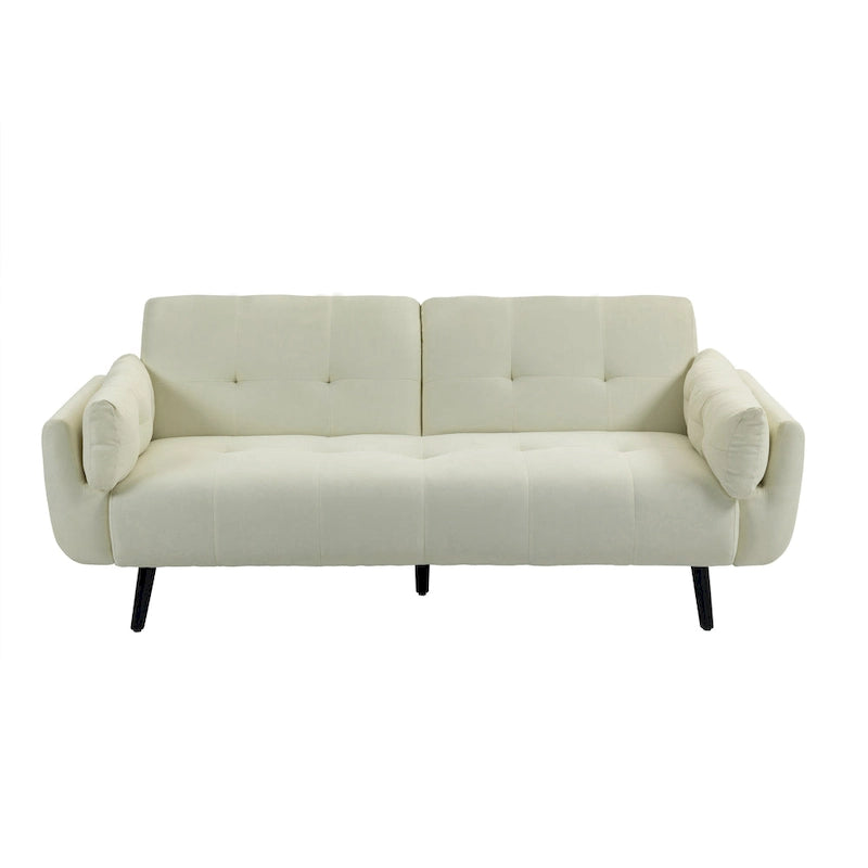 Canapé futon convertible dossier inclinable réglable lit de repos