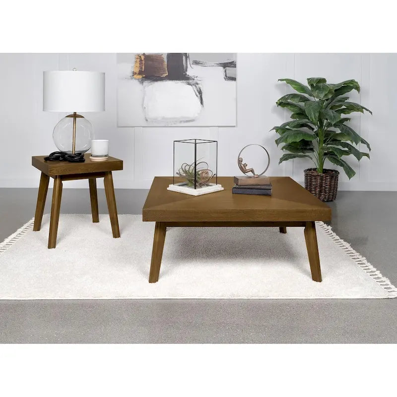 Table basse en noyer (parqueterie diamant)