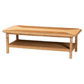 Table basse en rotin tressé miel clair bohème
