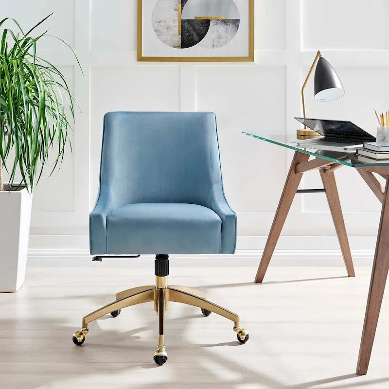 Chaise de bureau en velours performant