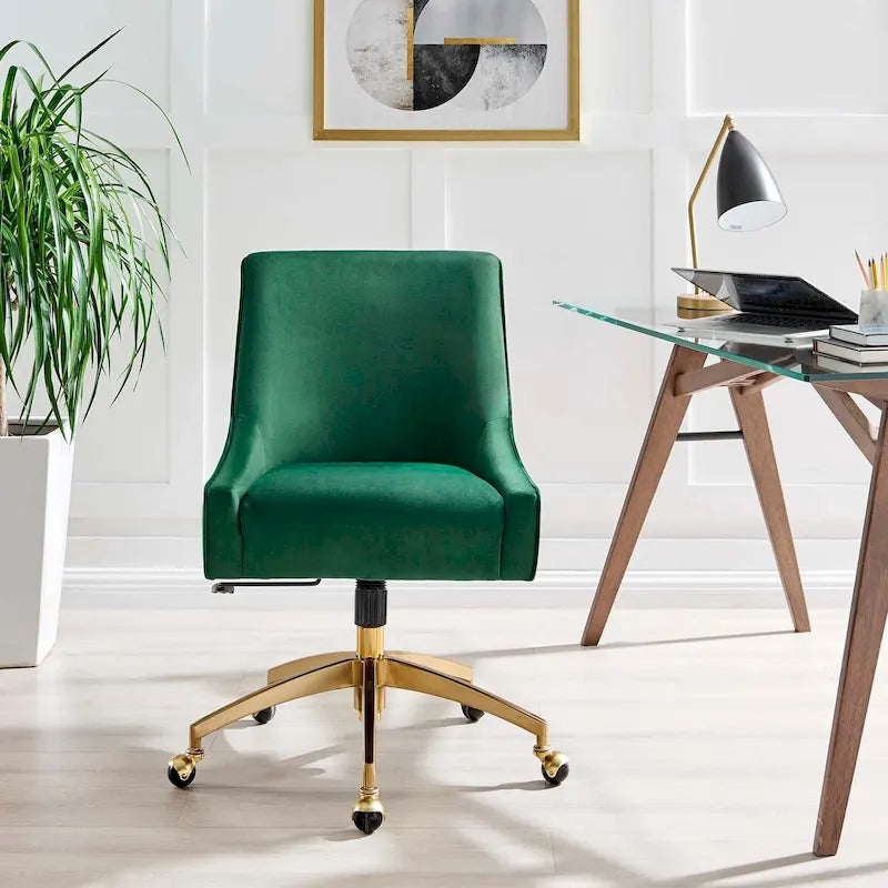 Chaise de bureau en velours performant