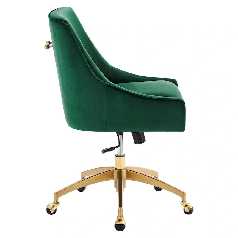 Chaise de bureau en velours performant