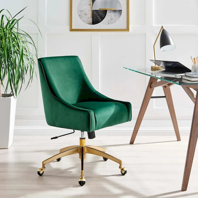 Chaise de bureau en velours performant