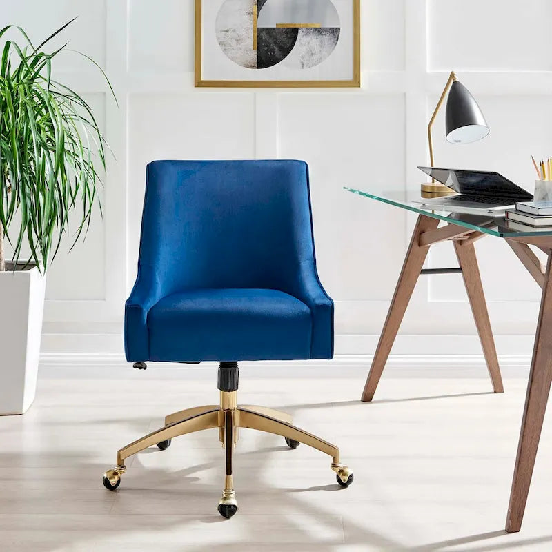 Chaise de bureau en velours performant