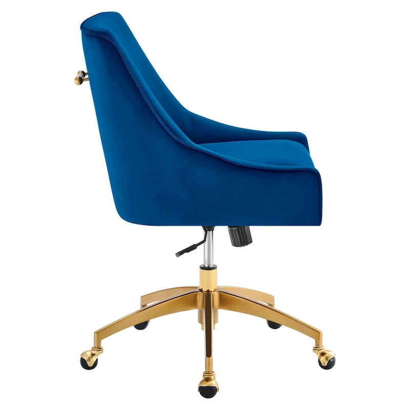 Chaise de bureau en velours performant