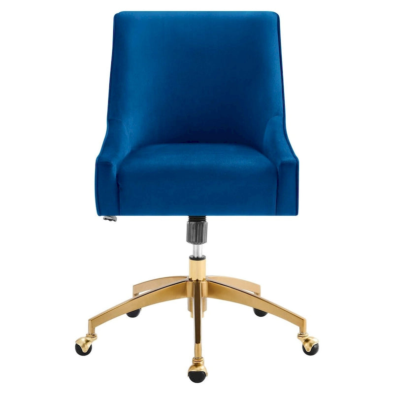 Chaise de bureau en velours performant
