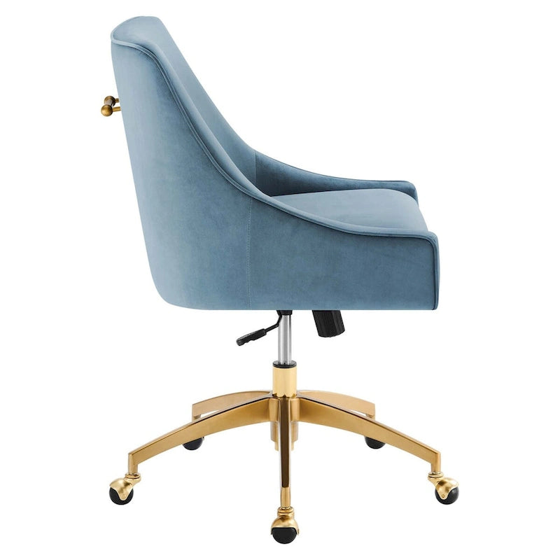 Chaise de bureau en velours performant