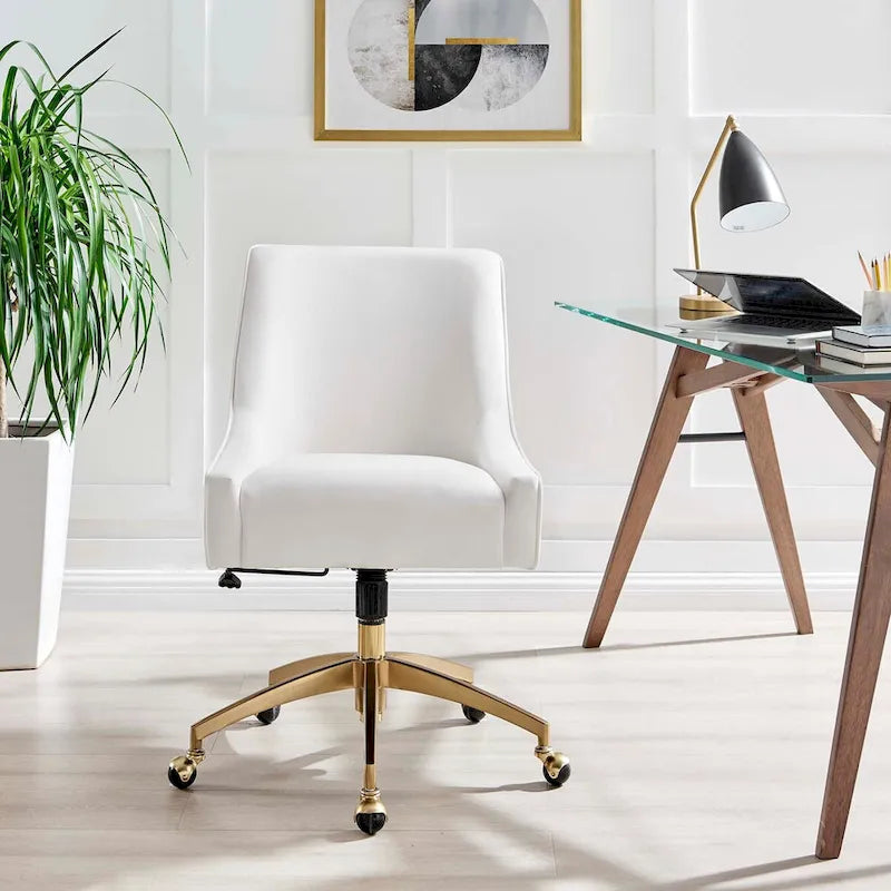 Chaise de bureau en velours performant