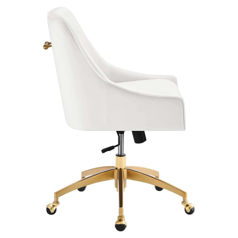 Chaise de bureau en velours performant