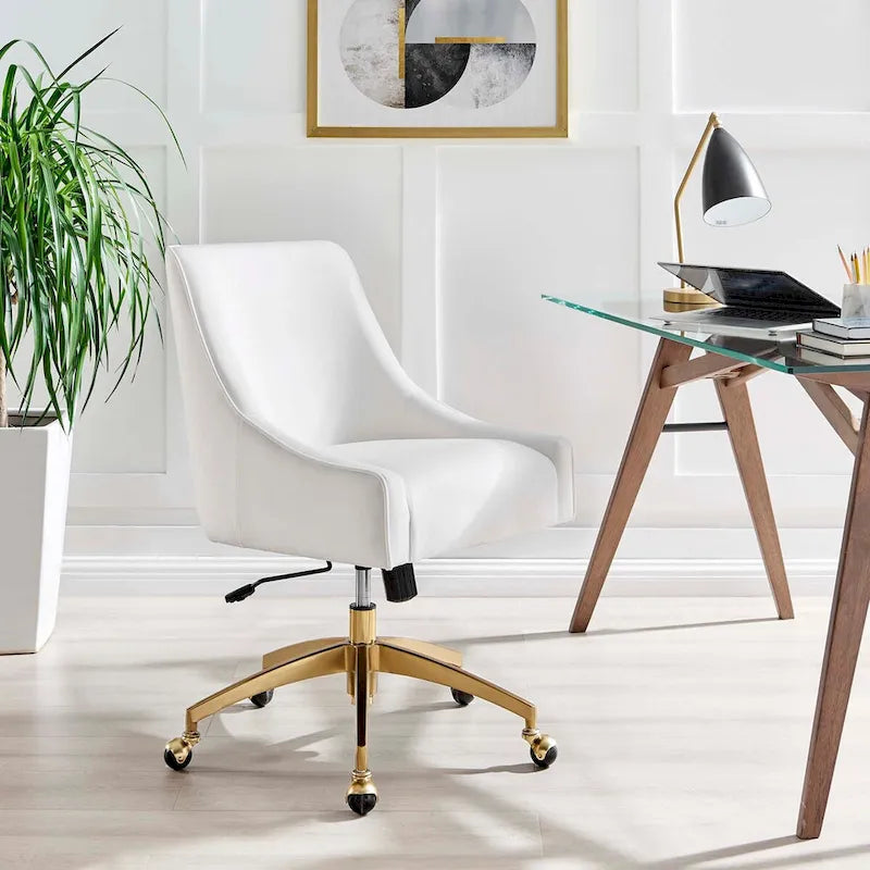 Chaise de bureau en velours performant