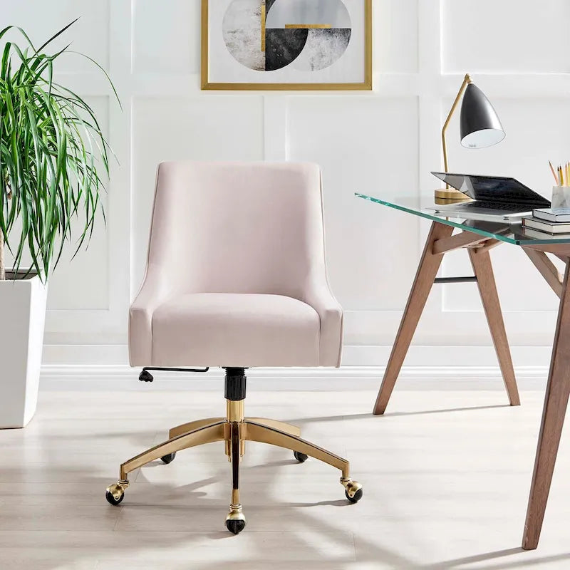 Chaise de bureau en velours performant