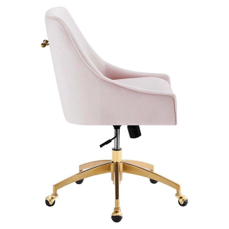 Chaise de bureau en velours performant