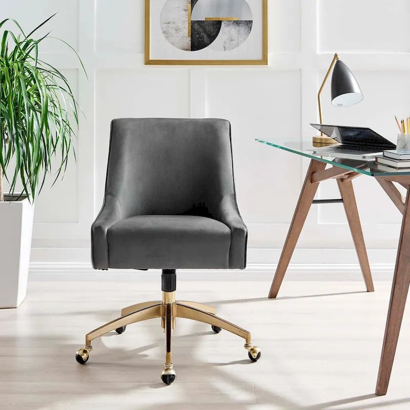 Chaise de bureau en velours performant