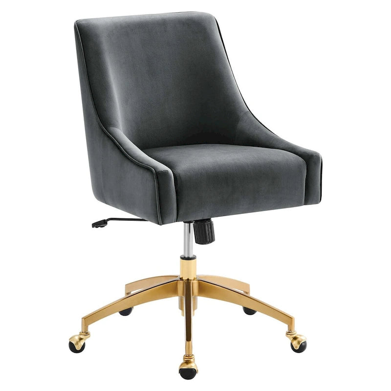 Chaise de bureau en velours performant