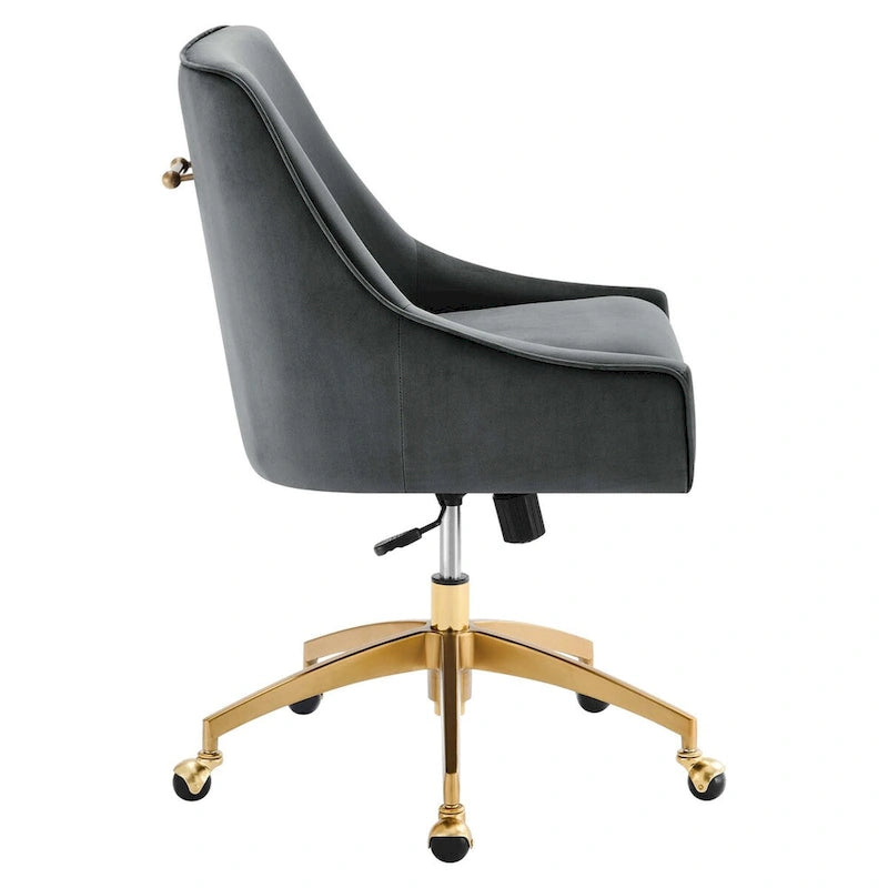 Chaise de bureau en velours performant