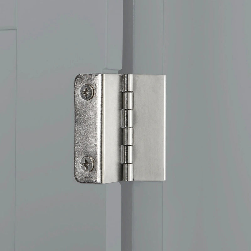 Meuble de rangement pour salle de bain et buanderie à deux portes avec tiroirs et étagères réglables - Gris - Non applicable
