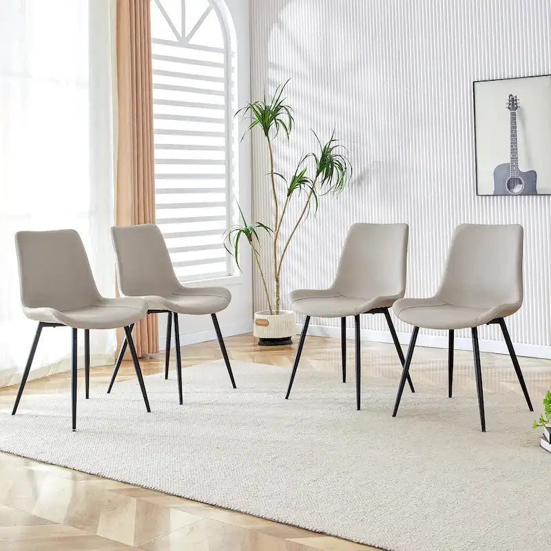 Lot de 4 chaises de salle à manger, chaises de cuisine modernes en similicuir