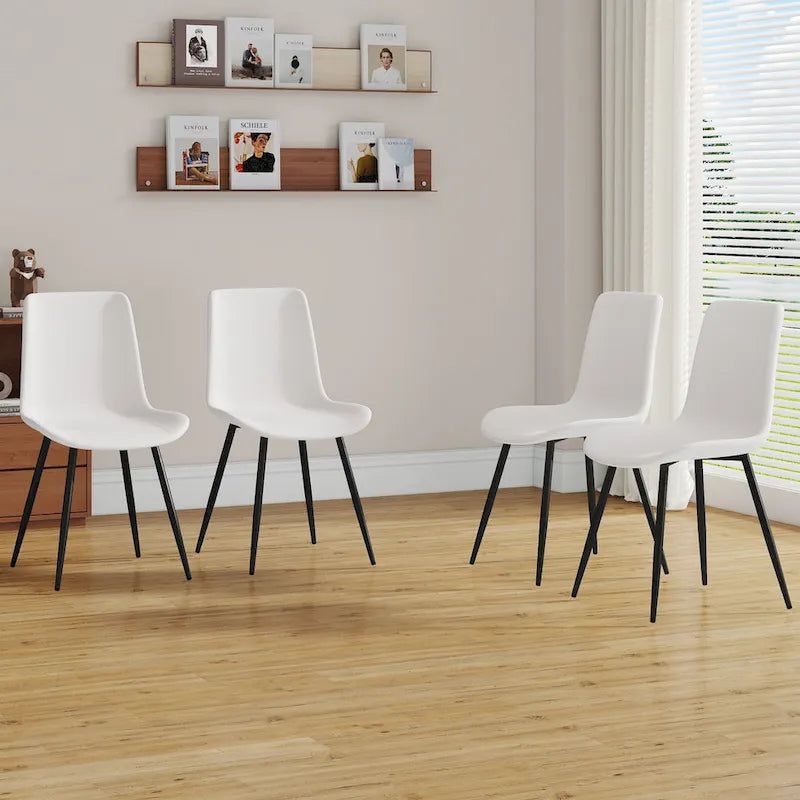 Lot de 4 chaises de salle à manger, chaises de cuisine modernes en similicuir