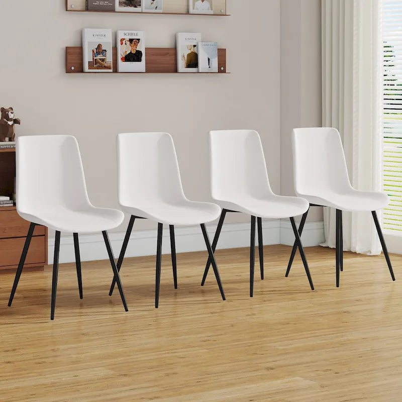 Lot de 4 chaises de salle à manger, chaises de cuisine modernes en similicuir