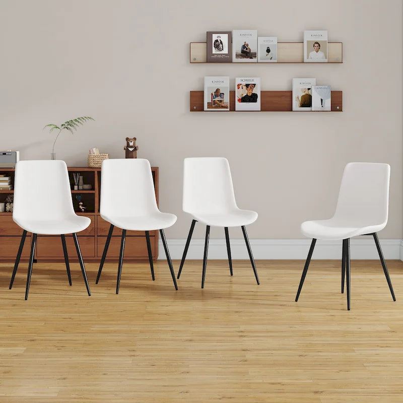 Lot de 4 chaises de salle à manger, chaises de cuisine modernes en similicuir